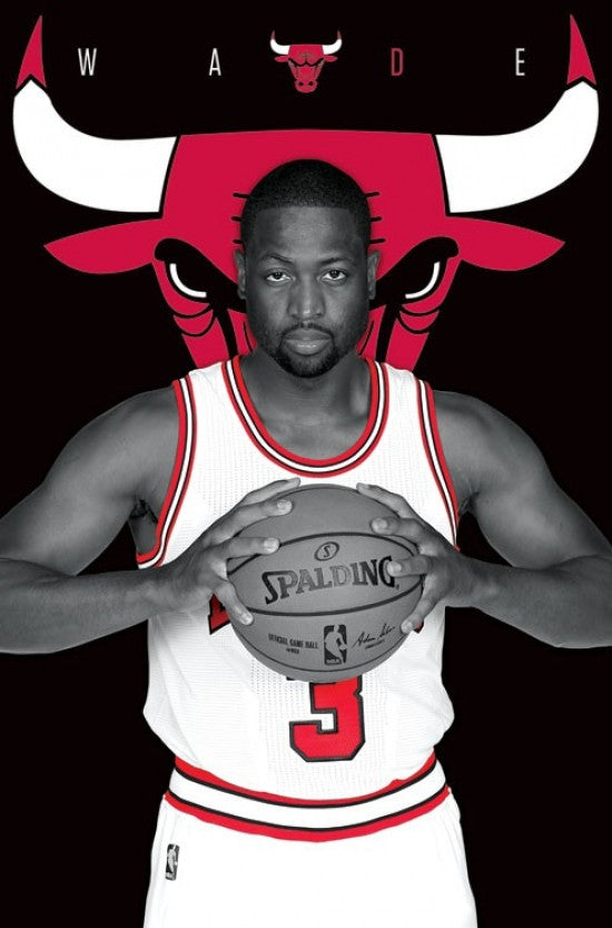 Dwayne Wade Chicago Bulls Poster Print - 22x34