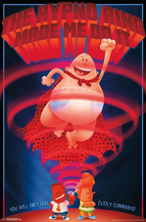 Captain Underpants - Hypno Ring Rolled Poster Print