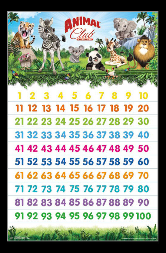 Animal Club - 123 Rolled Poster Print