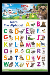 Animal Club ABC Poster Print - Vibrant Educational Artwork