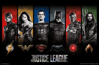 Justice League Logos Poster Print - 34x22 Rolled Art
