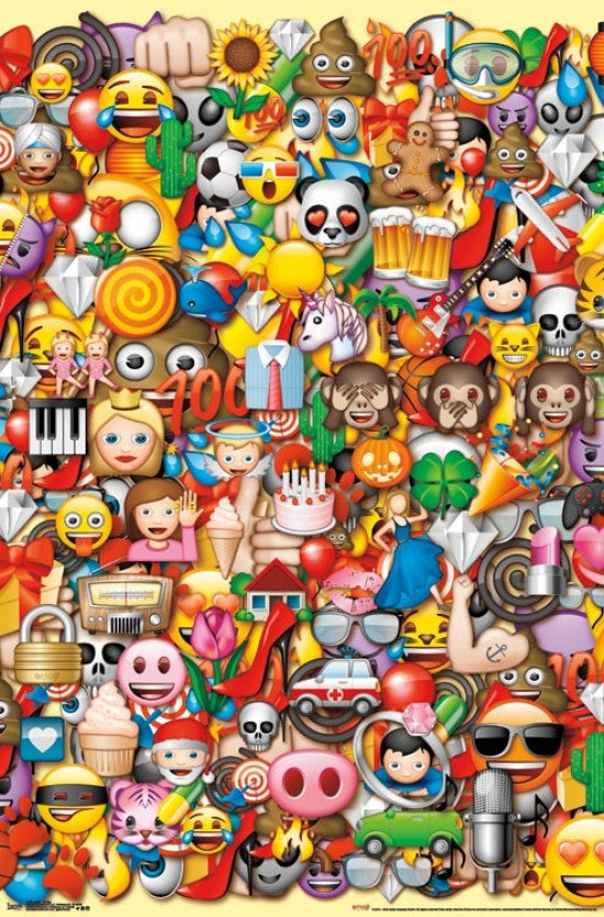 Emoji Collage Poster Print - Fun and Colorful Home Décor