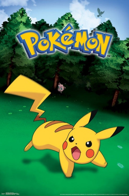 Pikachu Catch Poster Print - Pokémon Artwork 22x34