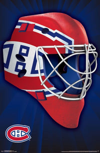 Montreal Canadiens Mask Poster Print showcasing vibrant team spirit
