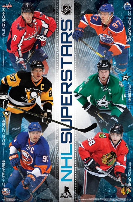 NHL Superstars 16 Rolled Poster Print - 22x34