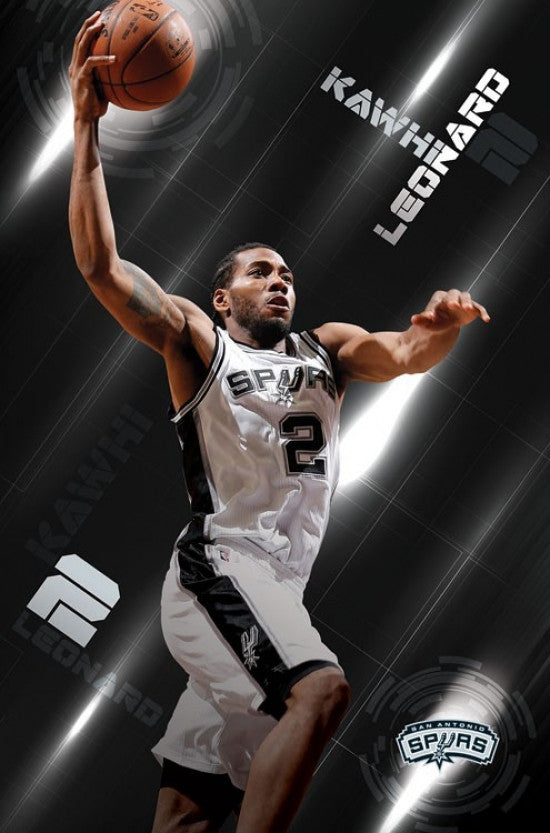 Kawhi Leonard San Antonio Spurs Poster Print - 22x34