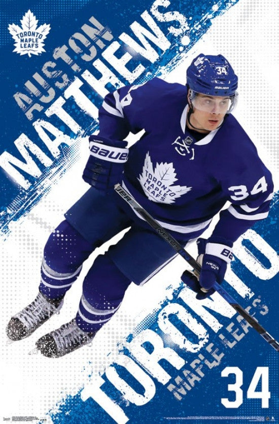 Auston Matthews Toronto Maple Leafs Poster Print - 22x34