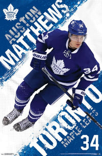 Auston Matthews Toronto Maple Leafs Poster Print - 22x34