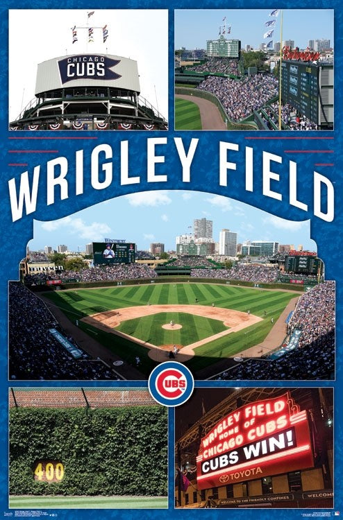Chicago Cubs Wrigley Field Poster Print - 22 x 34 inches