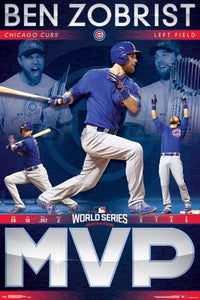 2016 World Series MVP Ben Zobrist Poster Print - 24x36