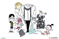 Despicable Me 3 Family Poster Print featuring Minions and Gru