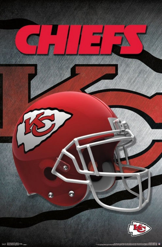 Kansas City Chiefs Helmet Poster Print - 22x34