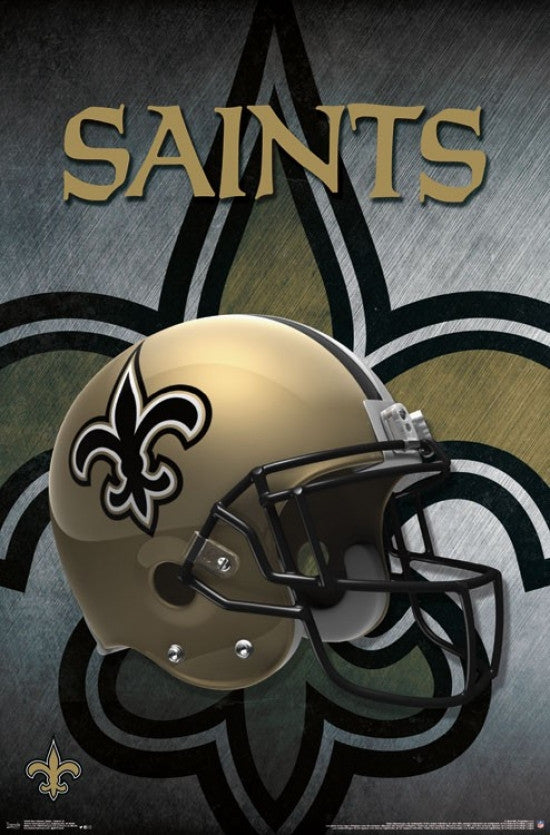 New Orleans Saints Helmet Poster Print 22x34
