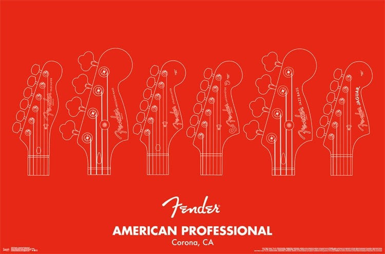 Fender American Professional Poster Print - 34x22