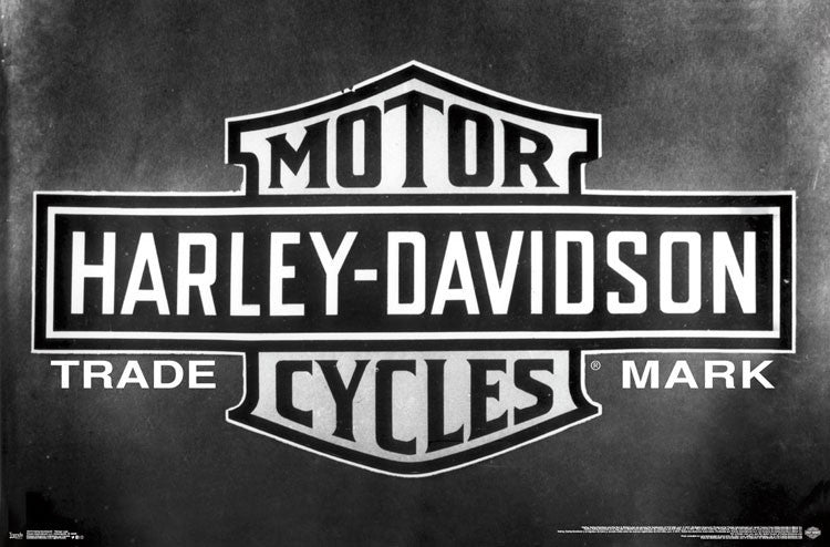 Harley-Davidson Vintage Logo Rolled Poster Print - 34x22