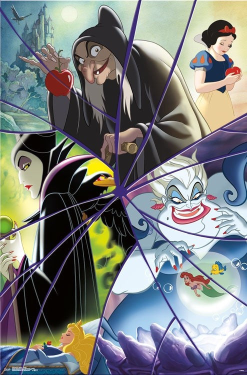 Disney Villains Collage Poster Print - 22x34 Rolled Art