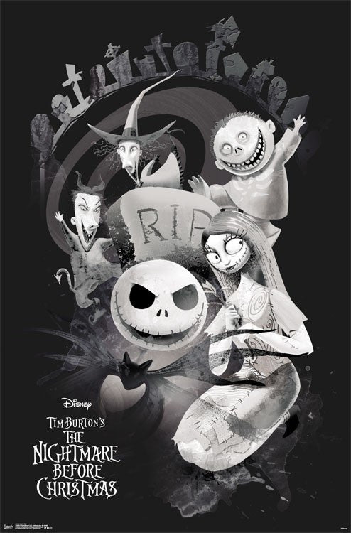 The Nightmare Before Christmas RIP Poster Print - 22x34