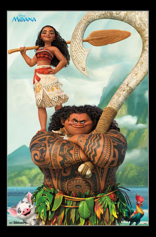 Moana Pose Poster Print - Vibrant Disney Artwork
