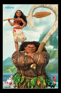 Moana Pose Poster Print - Vibrant Disney Artwork