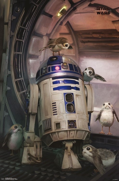 Star Wars: The Last Jedi - Droid & Porg Poster Print (22x34)