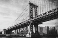 Brooklyn Bridge Iconic Poster Print showcasing vibrant cityscape art.