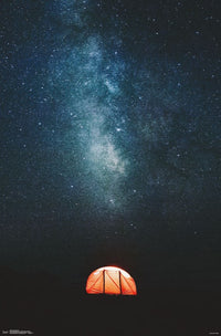 Under the Stars Poster Print showcasing a beautiful night sky.