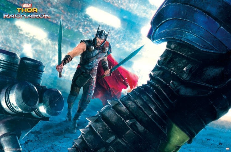 Thor: Ragnarok - Arena Thor Rolled Poster Print 34x22