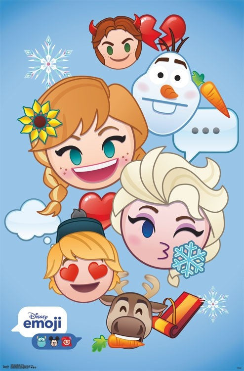 Disney Emoji Frozen Poster Print - 22x34