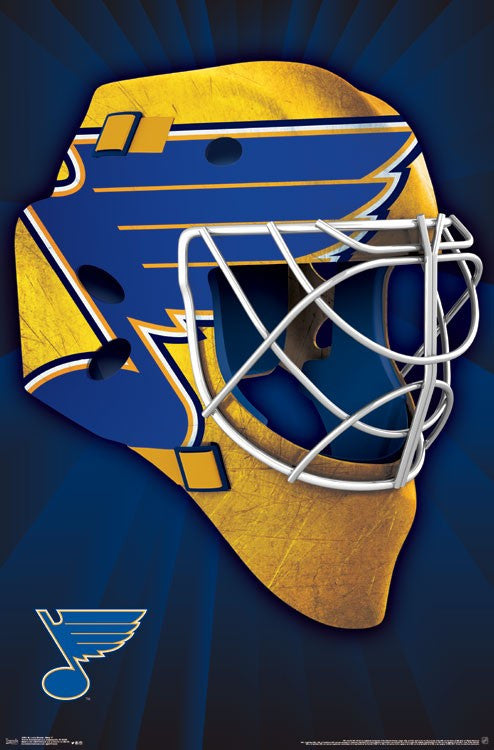 St. Louis Blues Mask Poster Print - 22x34 Rolled Poster