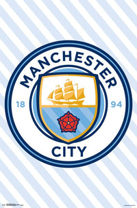 Manchester City Logo Poster Print - 22x34 Rolled Poster