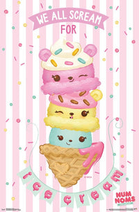 Num Noms Ice Cream Poster Print - Fun Décor for Kids