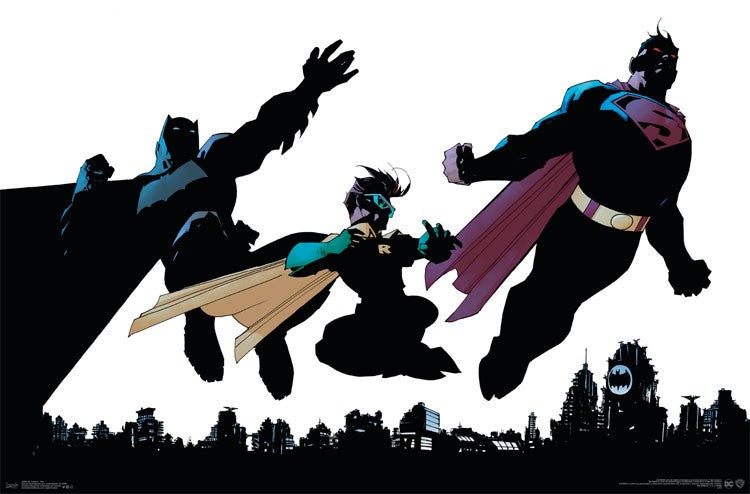 DC Comics Trio Poster Print showcasing famous superheroes.