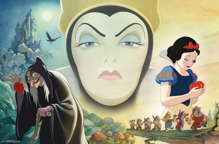 Snow White Collage Poster Print - 34x22 Decorative Art