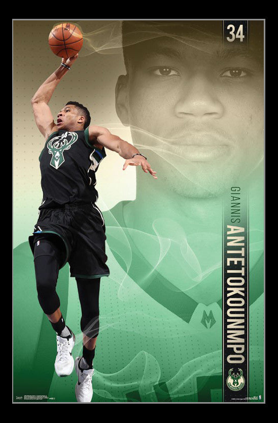 Milwaukee Bucks Giannis Antetokounmpo Poster Print - 22x34