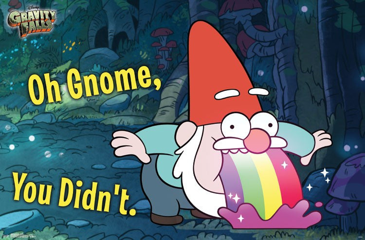 Gravity Falls Gnome Poster Print - 34x22 Rolled Poster