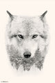 Wolf Among Trees Poster Print - 22x34 Rolled Art