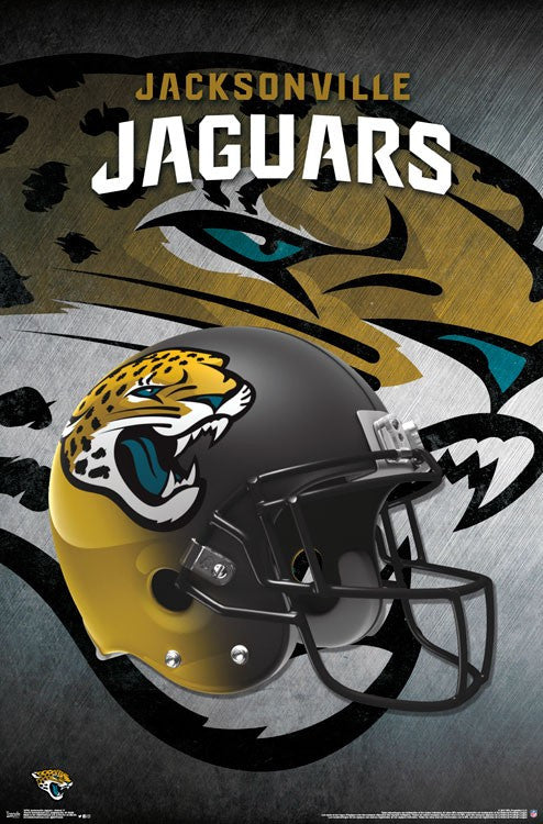 Jacksonville Jaguars Helmet Poster Print - 22x34