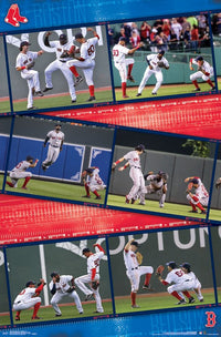 Boston Red Sox Outfielders Poster Print - 22x34