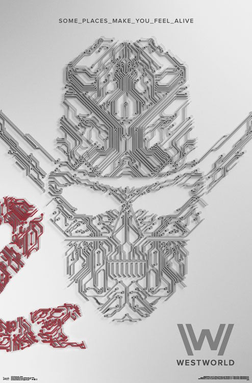 Westworld White Poster Print - 22x34 artwork
