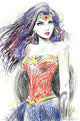 Wonder Woman Sketch Poster Print - 22x34 Rolled Art