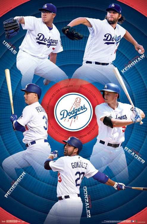 Los Angeles Dodgers Team Poster Print - 22x34