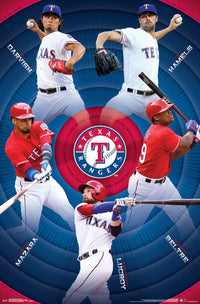 Texas Rangers Team Poster Print - 22x34 Rolled Poster