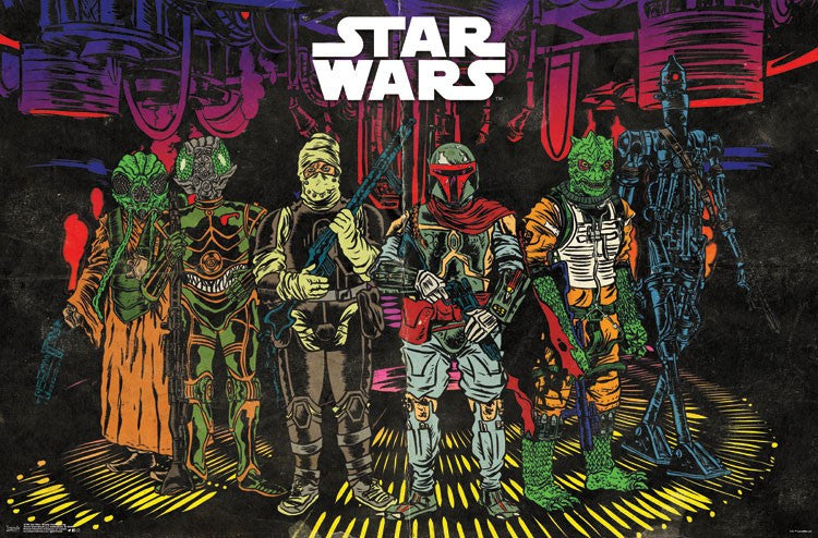 Star Wars Bounty Hunters Group Poster Print - 34x22