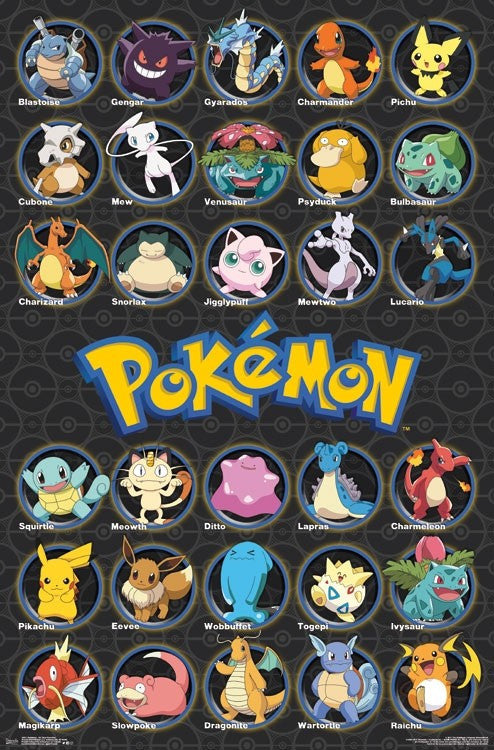 Pokémon All Time Favorites Poster Print - 22x34