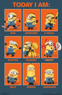 Despicable Me Today Poster Print featuring vibrant colors and fun characters.