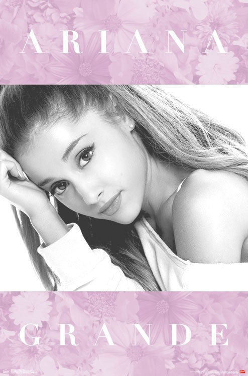Ariana Grande Floral Poster Print - 22x34 Rolled Poster
