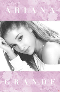 Ariana Grande Floral Poster Print - 22x34 Rolled Poster