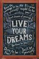Live Your Dreams Poster Print - Inspirational Wall Art