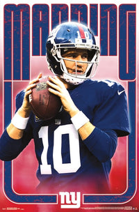 Eli Manning New York Giants Poster Print, vibrant NFL artwork