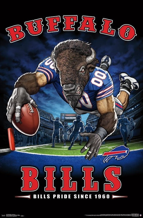 Buffalo Bills End Zone Poster Print - 22x34